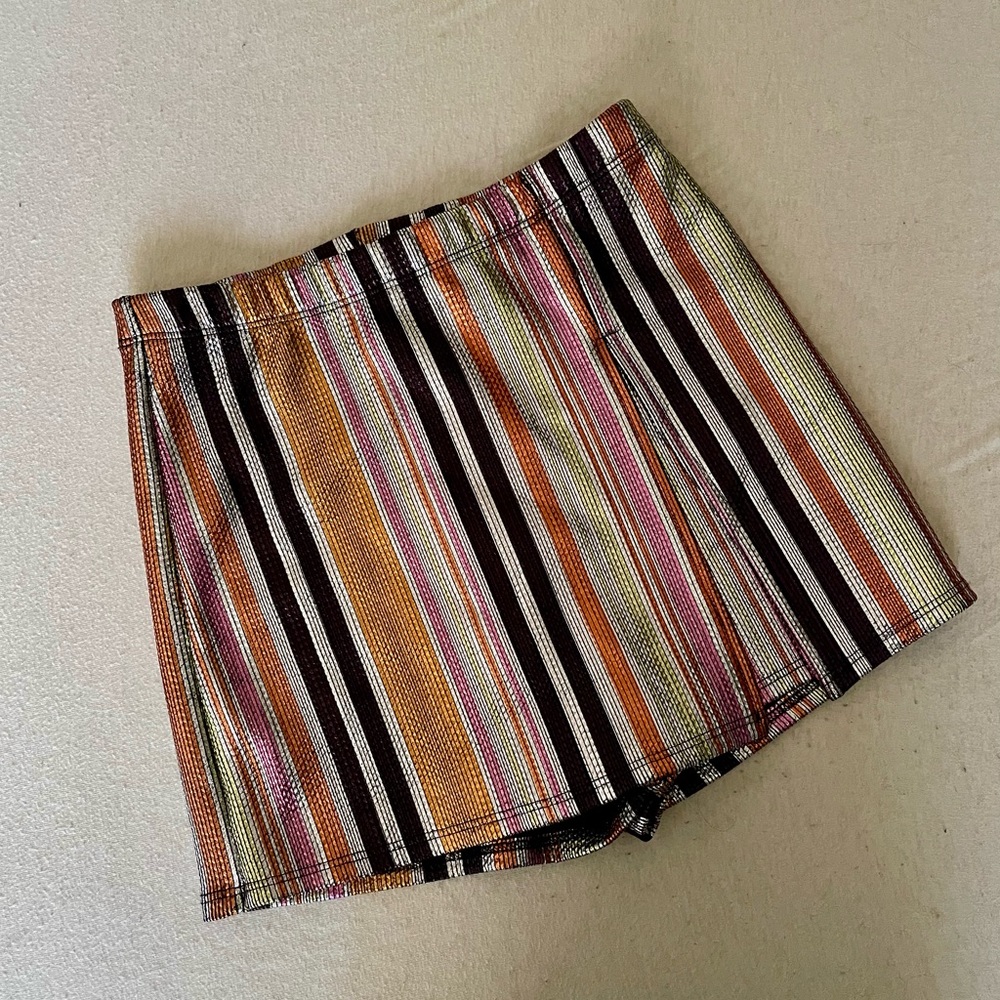 metallic multicolor skort taylor swift eras tour